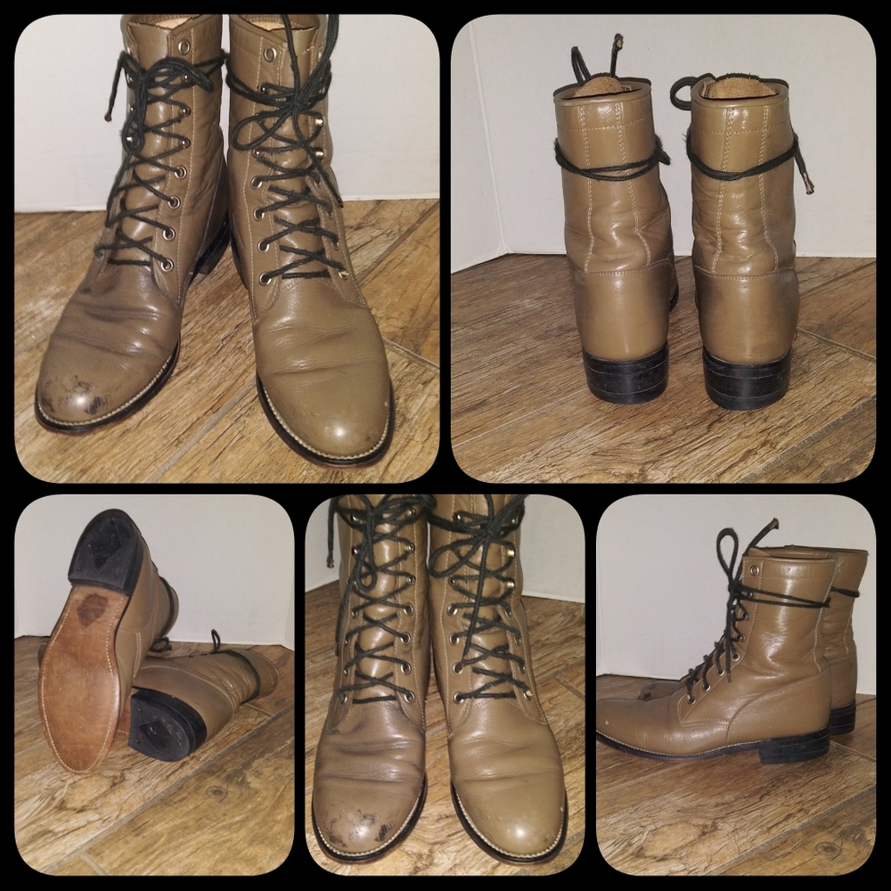 Lace Up Western Boot